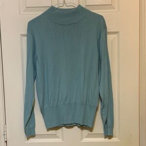 Women's Light Blue Turtleneck Sweater